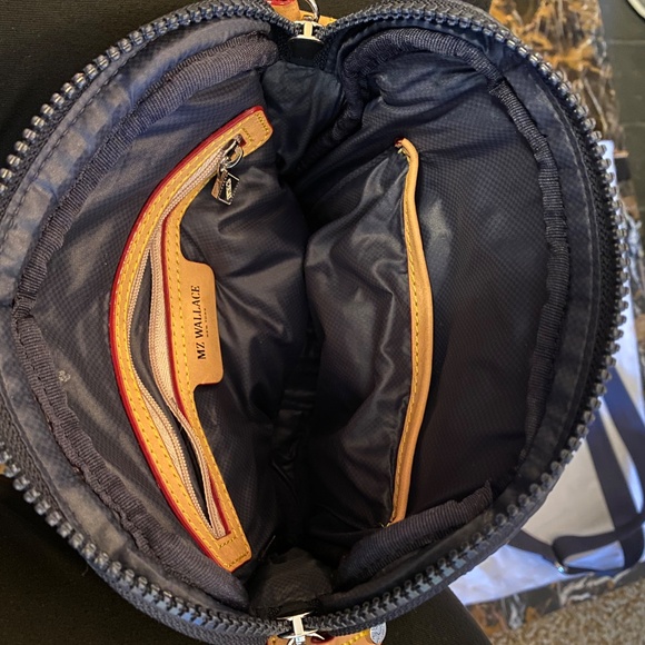 MZ WALLACE SMALL METRO CAMERA BAG CROSSBODY / SHOULDER DAWN BLUE NYLON - Picture 6 of 14